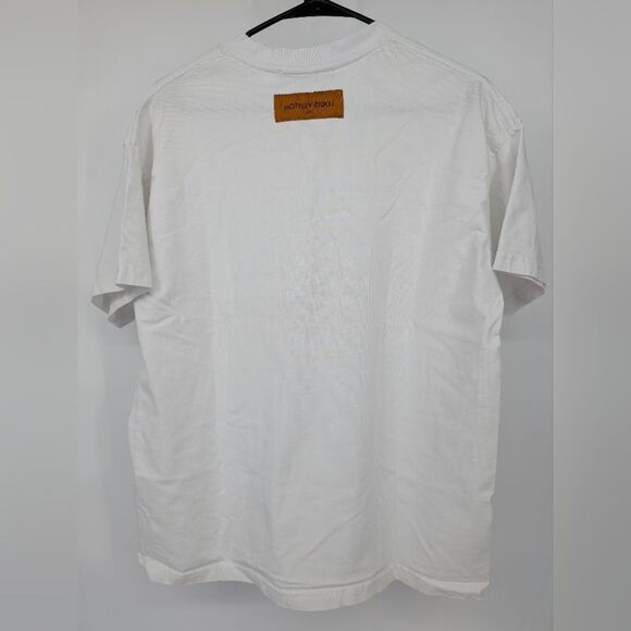 Louis Vuitton White Short Sleeve Tee Retro Design - Picture 5 of 7